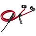 Auricolari Zipper con Cavo + Microfono per Smartphone - Rosso - Foto miniatura 4