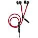 Auricolari Zipper con Cavo + Microfono per Smartphone - Rosso - Foto miniatura 5