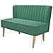Divano in Stoffa 117x55,5x77 cm Verde - Foto miniatura 1