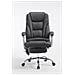 Sedia da ufficio massaggiante PACIFIC, poltrona relax con poggiapiedi estraibile, altezza regolabile, in similpelle, ergonomica, girevole, con ruote, capacità di carico massimo 150 kg nero - Foto miniatura 2