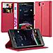 Cadorabo Custodia Compatibile Con Sony Xperia Z In Rosso Carminio - Coperchio Protettiva Con Chiusura Magnetica, Funzione Stand E Tasca Per Le Carte - Foto miniatura 1
