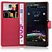 Cadorabo Custodia Compatibile Con Sony Xperia Z In Rosso Carminio - Coperchio Protettiva Con Chiusura Magnetica, Funzione Stand E Tasca Per Le Carte - Foto miniatura 3