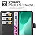 Custodia Compatibile Con Huawei Nova 7 Se In Nero Carbone - Coperchio Protettiva Con Chiusura Magnetica, Funzione Stand E Tasca Per Le Carte - Foto miniatura 4