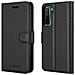 Custodia Compatibile Con Huawei Nova 7 Se In Nero Carbone - Coperchio Protettiva Con Chiusura Magnetica, Funzione Stand E Tasca Per Le Carte - Foto miniatura 8