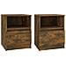 Comodini Rovere Fumo 2 Pz 40x40x50 Cm Legno Multistrato - Foto miniatura 1