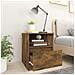 Comodini Rovere Fumo 2 Pz 40x40x50 Cm Legno Multistrato - Foto miniatura 6