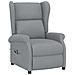 Poltrona Reclinabile Grigio Chiaro In Tessuto - Foto miniatura 2