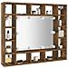 Mobile A Specchio Con Led Rovere Fumo 91x15x76,5 Cm - Foto miniatura 9