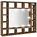 Mobile A Specchio Con Led Rovere Fumo 91x15x76,5 Cm - Foto miniatura 1
