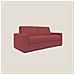 Nixon Divano letto matrimoniale con materasso 20 cm in tessuto impermeabile T03 220 cm (mat. 160x197) rosso - Foto miniatura 1