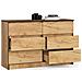 Cassettiera K120, 6 cassetti, 120x40x77 cm, Colore Quercia Craft - Foto miniatura 2