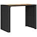 Tavolo Bar da Giardino Piano in Acacia 145x80x110 cm Polyrattan - Foto miniatura 2