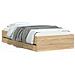 Giroletto Cassetti Rovere Sonoma 90x200 Cm Legno Multistrato - Foto miniatura 2