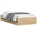 Giroletto Cassetti Rovere Sonoma 90x200 Cm Legno Multistrato - Foto miniatura 3