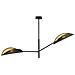 Lampada A Soffitto Vene - Nero, Oro - Acciaio Verniciato A Polvere, Tessuto - 102x51x11 Cm - Foto miniatura 1