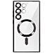 Cover Magsafe Per Samsung Galaxy S24 Ultra Silicone Bordo Cromato - Foto miniatura 1