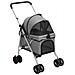 Passeggino Cani Pieghevole Grigio 76x50x100cm Tessuto Oxford - Foto miniatura 1