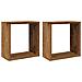 Mensole Parete A Cubo 2 Pz Legno Vecchio 30x15x30 Cm Truciolato - Foto miniatura 2