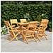 Set da Pranzo da Giardino 7 pz in Legno Massello di Teak - Foto miniatura 9