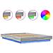 Giroletto Luci LED Grigio Sonoma 140x190 cm Legno Multistrato - Foto miniatura 2