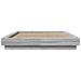 Giroletto Luci LED Grigio Sonoma 140x190 cm Legno Multistrato - Foto miniatura 3