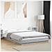 Giroletto Luci LED Grigio Sonoma 140x190 cm Legno Multistrato - Foto miniatura 5