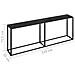 Lusso Casadino -  Tavolo Consolle Nero 220x35x75,5 Cm In Vetro Temperato - Foto miniatura 5