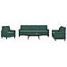 Set di Divani 4 pz con Cuscini Verde scuro in Velluto - Foto miniatura 2
