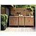 Set Cucina Da Esterno 3 Elementi Con Lavello Ivrea Legno Di Acacia Certificato Marrone/ Nero - Foto miniatura 1