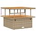 Set Divano Giardino 13 Pezzi con Cuscini Beige Polyrattan Acacia, Set da Pranzo Giardino 3 Pezzi con Cuscini Beige Polyrattan Acacia - Foto miniatura 8