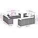 Set Divani da Giardino 12 pz con Cuscini Beige in Polyrattan - Foto miniatura 3