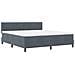Letto Box Spring con Materasso Grigio Scuro Super King in Velluto - Foto miniatura 3