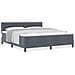 Letto Box Spring con Materasso Grigio Scuro Super King in Velluto - Foto miniatura 4