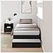 Struttura Letto con Contenitore Nero Rovere 90x190 cm - Foto miniatura 2