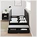 Struttura Letto con Contenitore Nero Rovere 90x190 cm - Foto miniatura 4