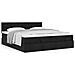 Struttura Letto Pouf con Materassi Nero 180x200 cm in Tessuto - Foto miniatura 4