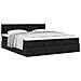 Struttura Letto Pouf con Materassi Nero 180x200 cm in Tessuto - Foto miniatura 5
