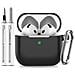 Custodia In Silicone Per Airpods Con Kit Di Pulizia Black  Airpods3 - Foto miniatura 2