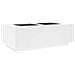Tavolino da Salotto con LED Infinity Bianco 116x69x40 cm - Foto miniatura 8