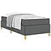 Letto a molle Grigio scuro e bianco e grigio scuro 90 x 200 cm - Foto miniatura 3