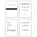 Set Di 4 Stampe Stampa Con Citazioni In Cucina Messaggi Stampa Illustrazioni Cartelli In Bianco E Nero In Moderno Per Cornice Bianca A4 - Foto miniatura 1