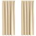 Tende con tende 2 pcs Crema 245x140cm Poliestere - Foto miniatura 1