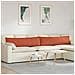 Cuscini da Divano 2 pcs Rosso Arancio 145 x 40 cm - Foto miniatura 2