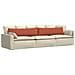 Cuscini da Divano 2 pcs Rosso Arancio 145 x 40 cm - Foto miniatura 3