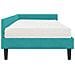 Struttura Letto Angolare con Materasso 2 pcs Turchese Velluto - Foto miniatura 8
