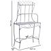 Espositore In Metallo Con 2 Ripiani Grigio 90,81x36,83x158,12h Cm - Foto miniatura 3