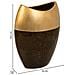 Vaso In Ceramica Dorata 24x13,5x29,5h - Foto miniatura 4