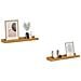 Scaffale da parete 2 pcs Beige 40 x 9 x 3 cm Legno multistrato - Foto miniatura 3