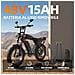 Bicicletta Elettrica X5- 20 Pollici Fat E-bike Batteria Rimovibile 48v15ah Autononomia 50-80km Con Ripiani 250w - Foto miniatura 3