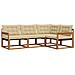 Set di divani con cuscino 4 pcs Naturale e Beige - Foto miniatura 1